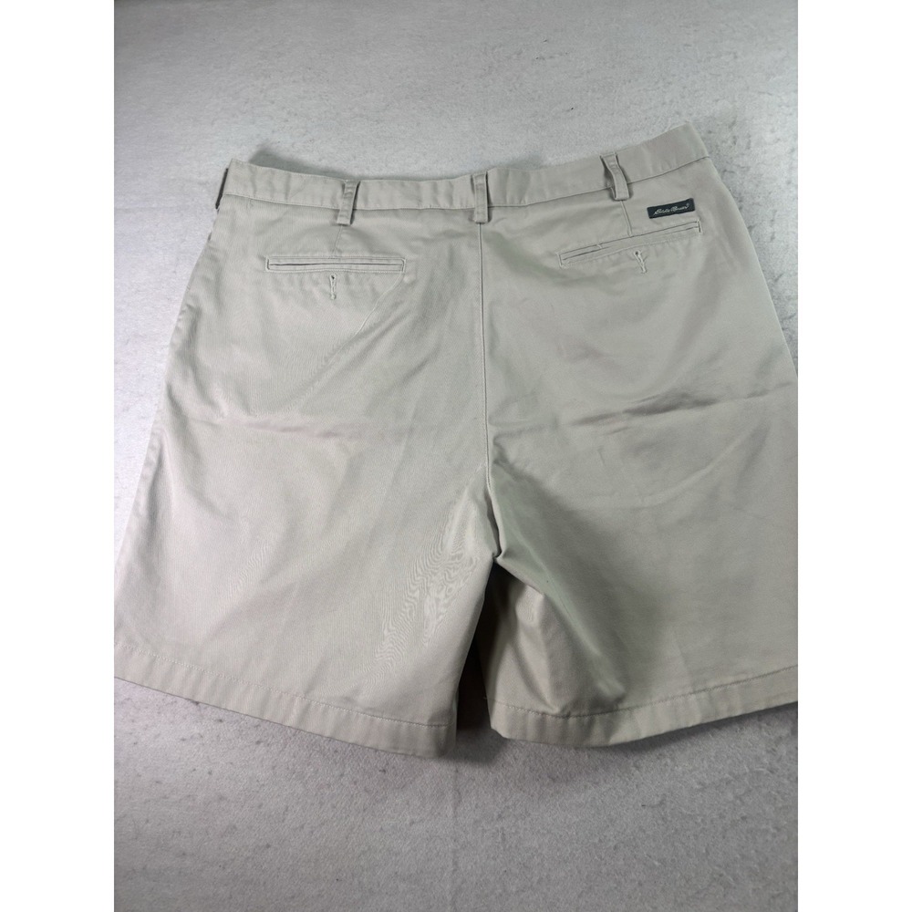 Eddie Bauer Shorts Mens 38x9 Khaki Flat Front Casual Preppy Chino Walk Outdoors - Picture 7 of 10